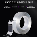 DISICHEN Profesional Transparent Acrylic Double-Sided Nano Tape Office Home Perforation-Free Self-Adhesive Waterproof Washable Frame Hook Wallpaper. 