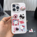 Cute Hello Kitty Love Cartoon Cat Claw 3D DIY Doll Case Compatible for IPhone 13 12 14 16 15 11 Pro Max 7Plus XR 16 7 6 15 6s Plus XS Max X SE2020 16E Dopamine New 2 in 1 Soft Case. 