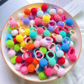 Ball Hair Bands Fashionable Wholesale Elastic Hair Ties Plush 20pcs Rubber Bands for Birthday Baby Girls Kids Use School Gift. 