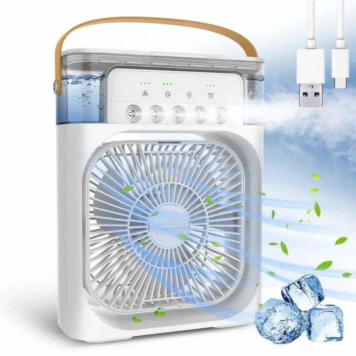 3 in 1 Mini Air Cooler Fan with Humidifier - Air Conditioner With Water and Ice Compartment