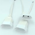 CE European Extension Cord Two-Hole European Standard Female Socket Elbow European Two-Plug Male and Female Docking Desk Lamp Power Cable. 