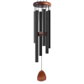 Metal Windchime Aluminum Windbell Wind Chimes 6 Rods Chimes Home Decoration Craft Outdoor Black. 