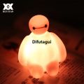 Difutagui Emergency Light Silicone Light Baymax Creative LED [802e9a44] Cute Special Color Changing Cartoon Light Children's Toy Light Soft Mini. 