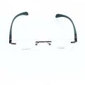 Rimless Plastic Rectangle Shape Eyeglass Prescription Frame in Black Color with Extra One Pair Legs For Men. 