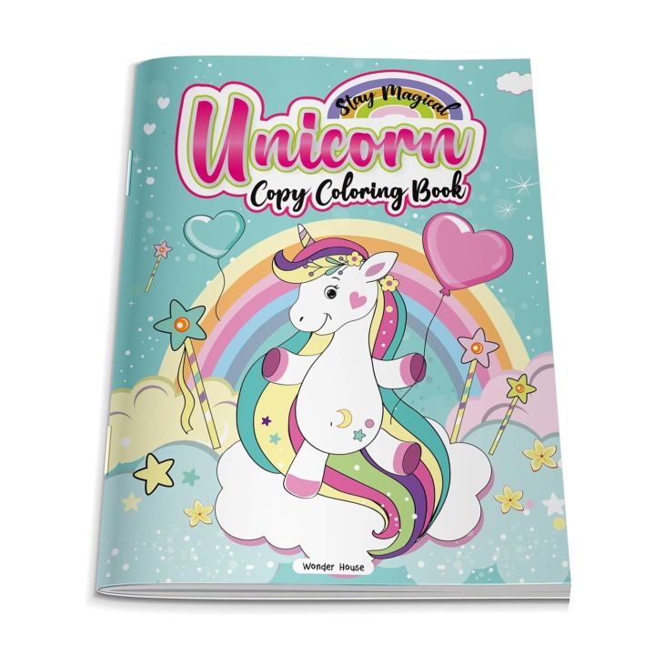 Stay Magical Unicorn Copy Coloring Book For Children ( Wonder House ...