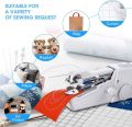 Mini Portable Sewing Machine, Portable Sewing Machine, Mini Cordless Handheld Electric Stitch Tool for Fabric, Clothes, Kids Cloth. 