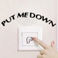 1X PUT ME DOWN Decal Bathroom Toilet Seat Sign Reminder PVC Sticker 9.5cm*24.5cm. 