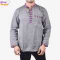 Binay Embroidery Grey Nepali Kurta With Border Shirt For Men - Fashion | Shirts For Men | Men's Wear |. 