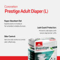 Coronation Prestige Adult Diaper Large Size | Incontinence Diaper for Adults with Leak Protection, Gel Core & Re-Fastenable Tapes (Waist 44-61 inches). 