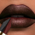 New 1PC Glitter Waterproof Two-tone Lipstick Matte Non-stick Pearlescent Diamond Lip Tint Red Black Brown Lips Makeup for Women Cosm. 
