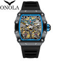 ONOLA brand fashionable business luxury waterproof automatic mechanical men's watch. 