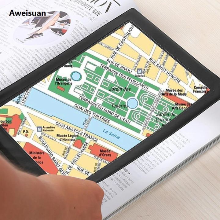 Aweisuan%201-3pcs%20A4%20Magnifier%203X%20Magnifying%20Glass%20Page%20Large%20Sheet%20Magnifying%20Glass%20Book%20Magnification%20PVC%20Handheld%20Magnifier%20for%20Reading%20-%20Image%204