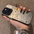 Winnie Bear Black White Cats Phone Case Compatible for IPhone 15 11 12 13 14 7 8 Pro Max XR X XS Max Soft Shockproof Cover. 