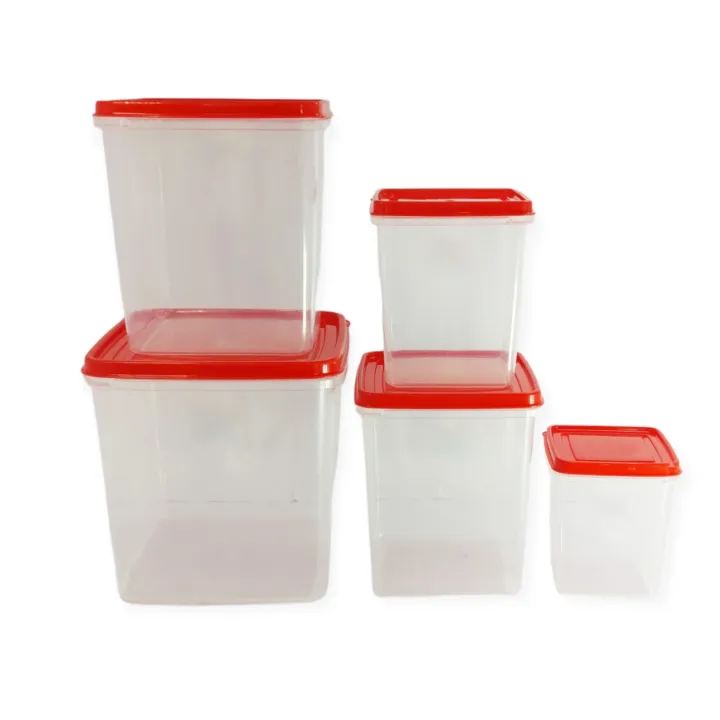 Modular Kitchen Storage Containers 5-Piece Modular Kitchen Storage Containers – Sleek, Multi-Size Plastic ...