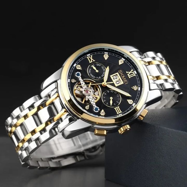 Skmei%20M029%20Men's%20Mechanical%20Creative%20Dial%20Automatic%20Day%20Date%20Display%20Luminous%20Stainless%20Steel%20Watch%20-%20Image%207