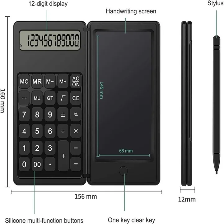 Lock%20Function%20Foldable%20Standard%20Function%20Calculator%20Writing%20Pad%2012-Digit%20Math%20Calculator%20With%20Stylus%20with%20LCD%20Notepad%20Accounting%20Calculator%20for%20School%20Office%20-%20Image%202