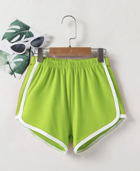 Girls%20Elastic%20Waist%20Contrast%20Binding%20Shorts%20-%20Image%206