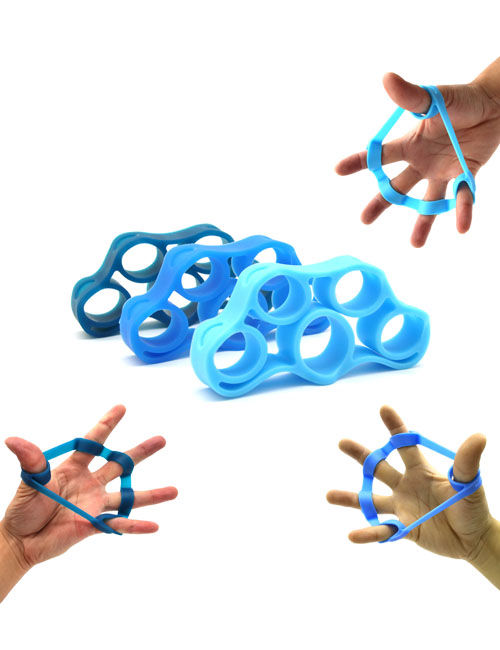 3 pcs Set Silicone Resistance Band Finger Extensor Strengthener Trainer ...