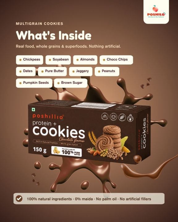 Poshilo Protein+ Chocolate Cookies