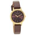 Titan Karishma Brown Dial Leather Strap Watch for Women -2678YL02. 