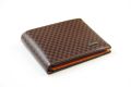 Men's Plaid PU Leather Open Wallets - Checked Leather Wallet. 