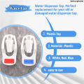 WeihonghunfeiHigh Quality Water Dispenser Replacement Push Type White Plastic Tap Faucet 2 Pcs. 