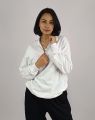 Women's Half Zip Chain Detail Sweatshirt Comfortable Fit Casual Style. 