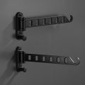 Portable Wall Mounted Folding Drying Rack Clothes Hook Clothesline Clothes Rack Simple Clothes Hanger Laundry Airer Dryer Drying Rack Indoor and Outdoor. 
