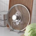 Durable Stainless Steel Cutting Board Holder Rustproof 2 Sectional Pot Lid Stand Space Saving Chopping Board Organizer. 