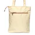 Beige Color Canvas Cotton Printed Tote Bag For Women. 