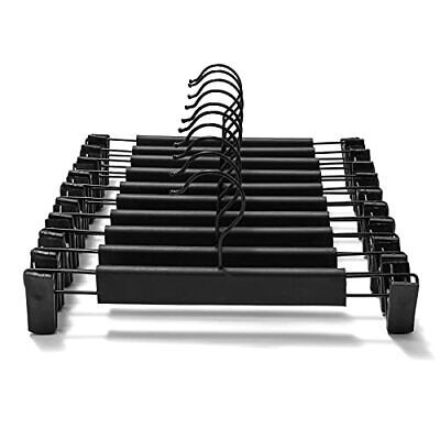 Black Plastic Clip Hanger 12 pcs For Clothes(A-Grade)