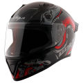 Vega Bolt Octopus Black Red Single Visor Helmet | VEGA Octopus Printed DOT & ISI Approved Protective Helmet. 