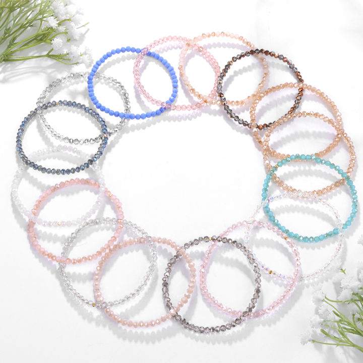Dili%20Crystal%20Glass%20Women's%20Natural%20Stone%20Ao%20Crystal%20Beads%20Bracelet%204pcs/set%20Gold%20Elastic%20Bracelet%20Set%20Jewelry%20-%20Image%204