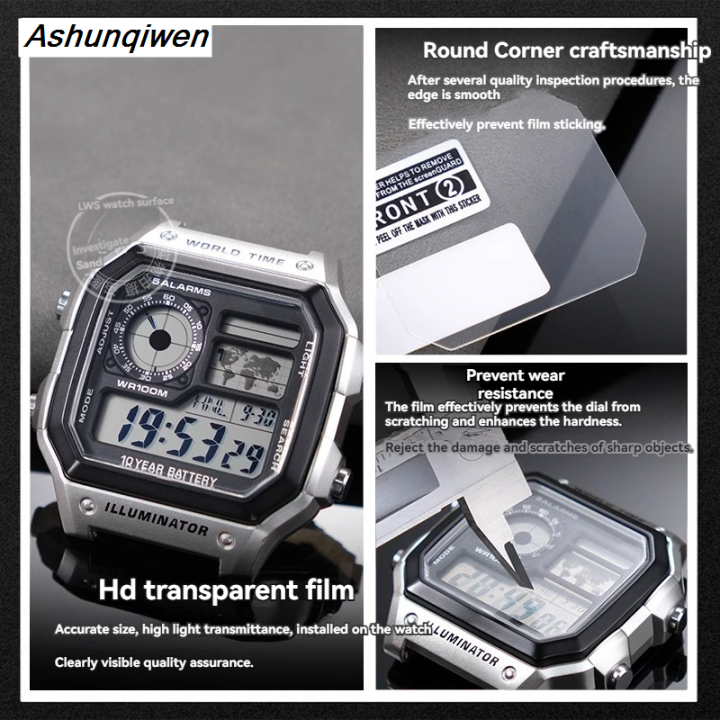 Ashunqiwen%20For%20Casio%20AE1200Wh%20AE-1200%20AE-1300%20AE1200%20AE-1200WHD%20Watch%20Film%202025%20New%20AE-1200WH/WHB-1A%20Mirror%20Screen%20Protector%20Film%20Transparent%20Film%20-%20Image%203
