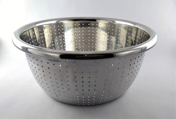 Stainless Steel Colander-28 cm (Easy to Strain  Noodles,Vegetables, Fruits, Pasta etc..)