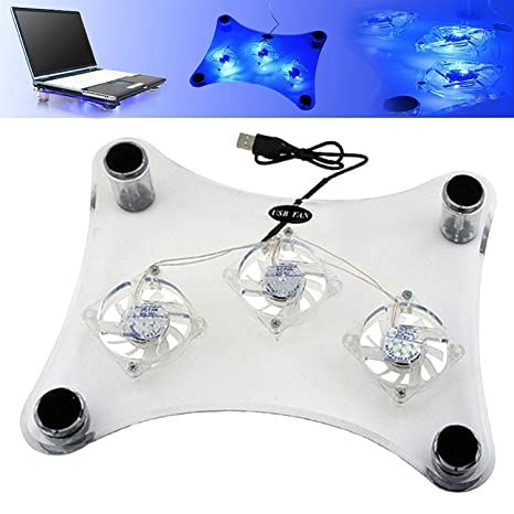 Laptop/Notebook cooling pad/ Laptop Cooling With 3 Electric Fans USB Port And LED Lights For Notebook Computer