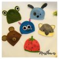 Animal Printed Woolen Caps for Baby/Photoshoot Cap/Warm. 