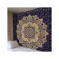 Golden/Black Mandala Deorative Tapestry-King Size. 