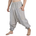 Cotton Yoga Off White Trousers Pants for Men. 