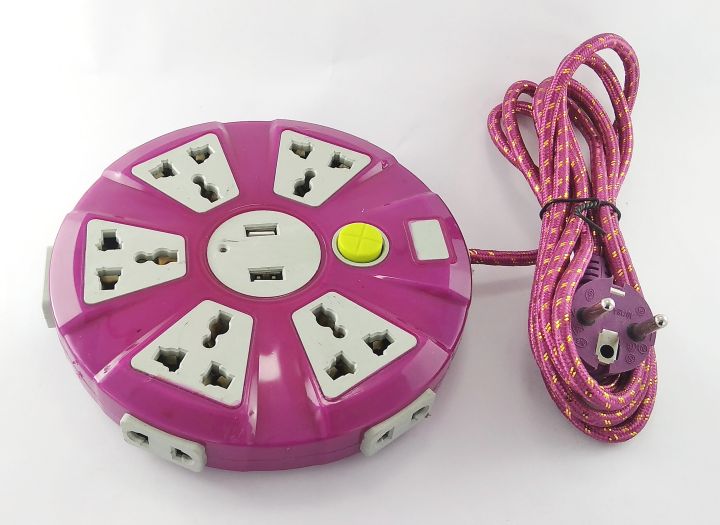 Multi-Plug 10 Outlets + 2 USB Ports Smart USB 250V AC Power Socket