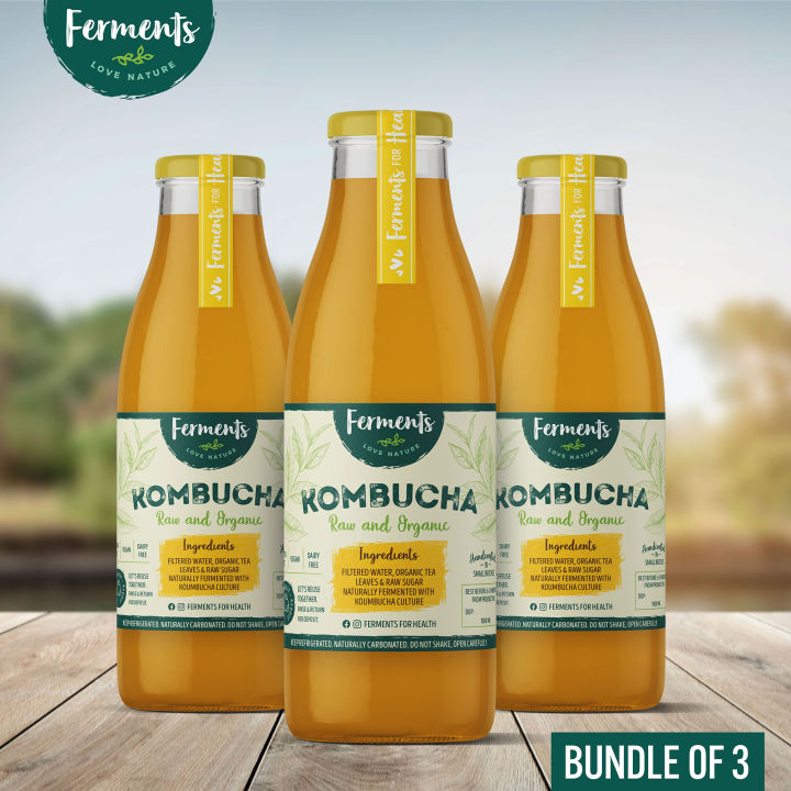 Ferments  Plain Kombucha 330ml (Bundle Of 3)