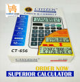 Citizetv Superior Calculator CT-656 with 112 check Large display and 2 way power with Localized Number. 