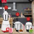 MAX STAR MG05 Royal Mixer Grinder 750W Mixer Grinder (3 Jars, Red, White, Stainless Steel). 
