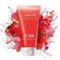 Lakme Blush & Glow Hydrating Face Wash Strawberry With Vitamin C Serum(100g). 