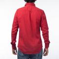 KILOMETER Solid Red Cotton  Casual  Full Shirt For Men - 012. 