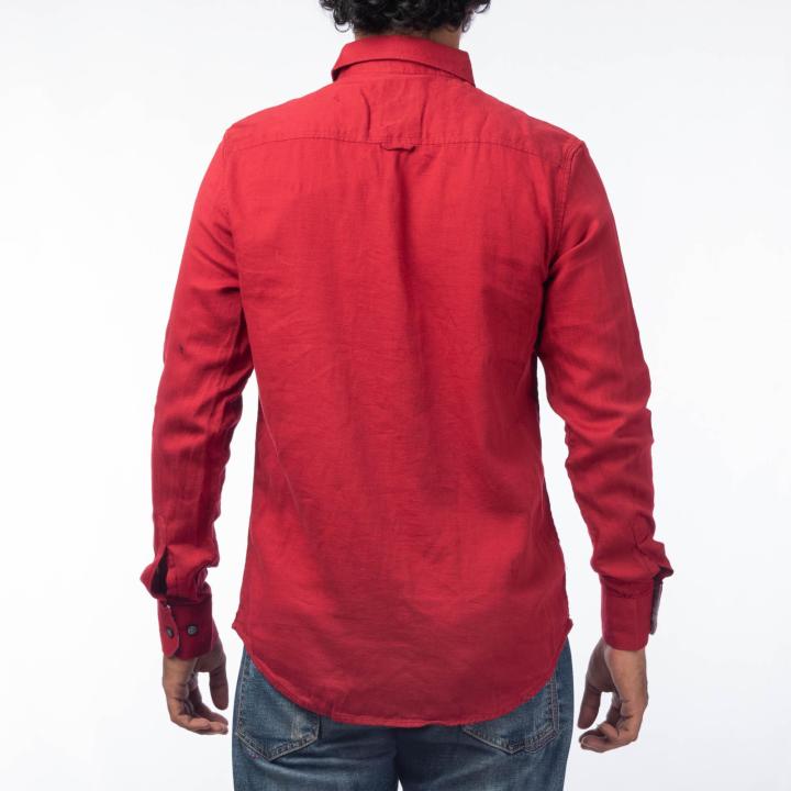 KILOMETER%20Solid%20Red%20Cotton%20%20Casual%20%20Full%20Shirt%20For%20Men%20-%20012%20-%20Image%204