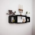 rectangle MDF Wall Decoration Shelf/Floating Wall Shelf/Living Room Shelf Set of 3 Cube & Rectangle Wall Shelves (Black). 