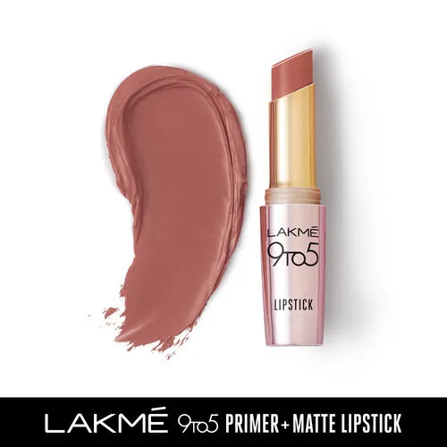 Lakme 9TO5 Primer + Matte Lip Color MP9 Nude Touch, 3.6 g