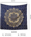 Tapestry Wall Hanging Home Decor Goldem Mandala. 