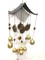 Wind Chime 8 Metal Bells Om Design Feng Shui Vastu / Wind Bell Hanging Decoration Good Luck / Gift Item. 